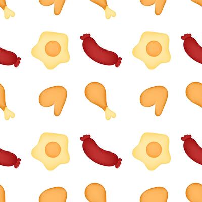 fast food illustration seamless pattern mesh version