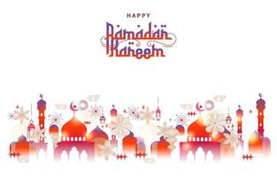 modern abstract style Ramadan kareem colorful designs background vector