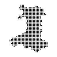 wales map icon square vector