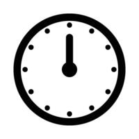 12 o'clock icon line vector