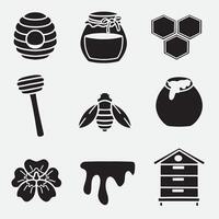 set of honey good for icon, logo, silhouette design, element design, etc vector
