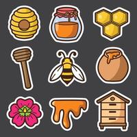set of honey good for sticker, badge, element design, icon, etc vector