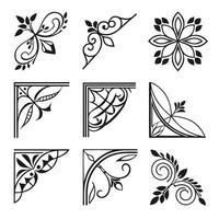 set of decorative elements design vector