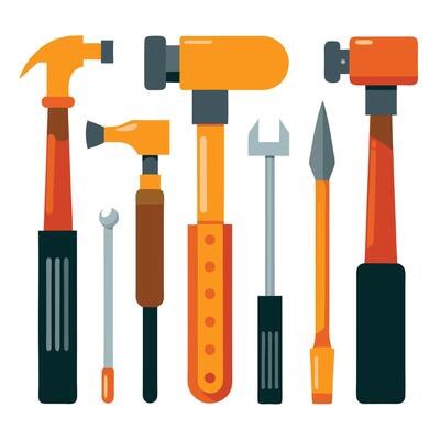 tools for construction and repair illustration