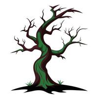 a cartoon tree with no leaves on it design on a white background vector