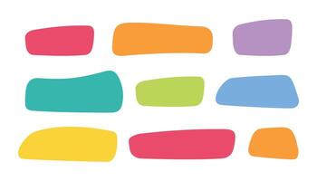A set of colorful shapes on a white background vector