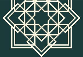 an islamic geometric pattern on a green background, seamless geometric pattern, Arabic pattern on a green background vector