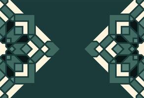 a green and black geometric pattern, pattern on a green background. Islamic ornament vector