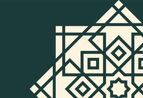 an abstract geometric design on a green background, Oriental ornament in arabic style. Template for design vector