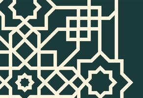an islamic pattern in green and white, Oriental ornament in arabic style. Template for design vector