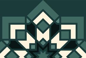 a green and white geometric pattern vector