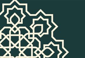abstract background with a pattern, an islamic design on a green background vector