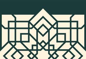 an abstract geometric pattern in green and white vector