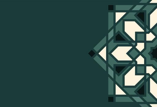 an arabic pattern on a green background, abstract geometric background with squares vector