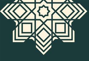 islamic geometric pattern on a green background, abstract geometric background with squares vector