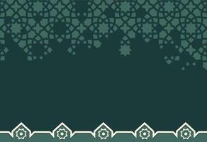 an islamic background with a green and white pattern vector