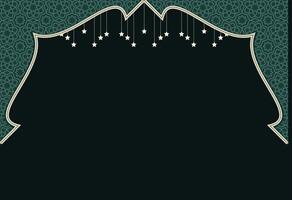 an arabic style frame with stars and a border vector