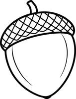 Acorn Outline - Simple Nut Illustration vector