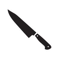 A knife is shown on a white background vector