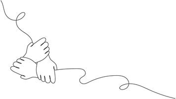 Minimalist illustration of collaborative hands, symbolizing unity and support vector