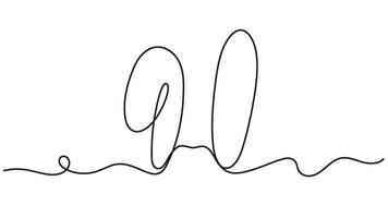 Continuous Line Drawing of Bunny Ears for Easter Celebrations Symbolizing Spring vector