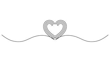 Elegant minimalist heart line art, a symbol of love and connection concept vector