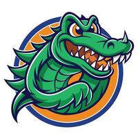 The mascot of the florida state university is an alligator vector