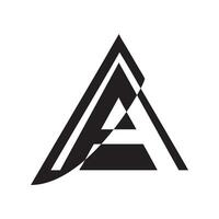 A logo with a triangle and a letter a vector