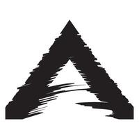 Abstract triangle graphic with textured brushstrokes. vector