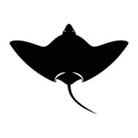 silhouette of a stingray on a white background vector