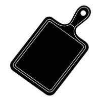 chopping board silhouette on white background. vector