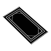 a black and white image of a rectangular rug vector