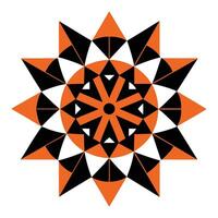a black and orange geometric design on a white background vector