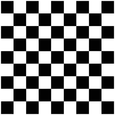 a black and white back checkered ground with squares
