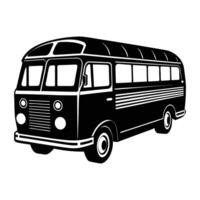 a black and white illustration of a bus vector