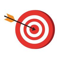 precision target reached with an arrow. vector