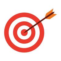 an arrow is in the center of a target vector