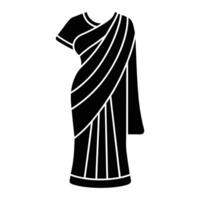 an icon of a woman in a sari vector