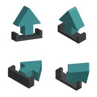 Four arrows pointing in different directions vector