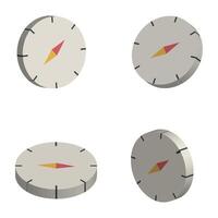 Four different types of compass on a white background vector