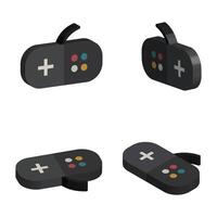 Four different types of game controllers on a white background vector