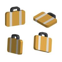 Four different types of suitcases on a white background vector