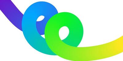 Abstract Colorful Swirls Gradient Ribbons, Dynamic Curves, Vibrant Hues vector