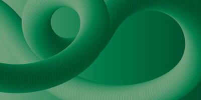 Abstract Green Swirling Tubes, 3D Render, Modern Design, Dynamic Curves, Smooth Surfaces, Gradient vector