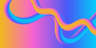 Abstract Colorful Gradient Waves Vibrant, Dynamic, Fluid Design vector