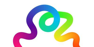 Rainbow Abstract Waves, Colorful Swirls, Vibrant Design, Gradient Curves, Fluid Lines, Intertwined vector