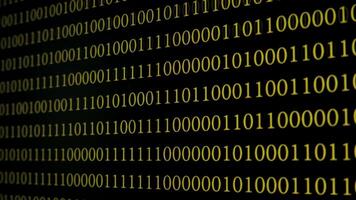Binary code displayed in an abstract pattern creates a technological atmosphere, perfect for presentations and digital projects focusing on data and coding. video