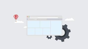 Building a Website Infrastructure 2D Motion Graphics Animation video