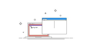 servidor apresentação em computador 2d movimento gráficos animação video