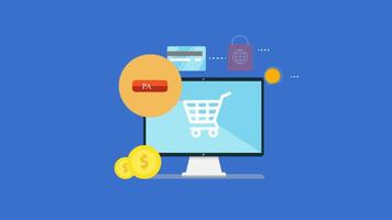Online Shopping on Computer 2D Motion Graphics Animation video